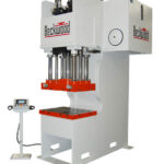 C-frame press machine for open-access pressing tasks